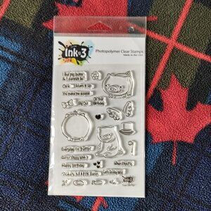 Ink On 3 Photopolymer Clear Stamp Set: Three Little Pigs